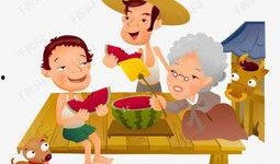 小孩吃瓜吵架图片