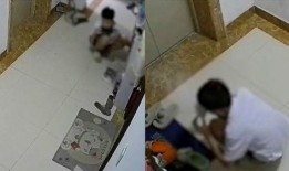 小伙楼道吃瓜,小伙现场吃瓜，引发网友热议